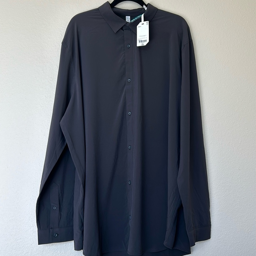 Stylus Black Dress Shirt Size 2XLT New Business Casual or Formal  Button Down